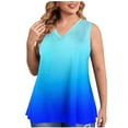 thumbnail image 1 of Drses Women's Tank Tops Women's Fashion Plus Size Printed V-Neck Loose Sleeveless T-shirt Pullover Tops Womens Summer Tops, 1 of 3