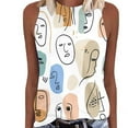thumbnail image 1 of Drses Women's Tank Tops Women's Spring And Summer Casual Fashion Print Round Neck Sleeveless Tank Top Womens Summer Tops, 1 of 4