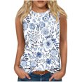 thumbnail image 1 of Drses Women's Tank Tops Women's Summer Casual Fashion Comfort Printing Loose Round Neck Sleeveless Womens Summer Tops, 1 of 5