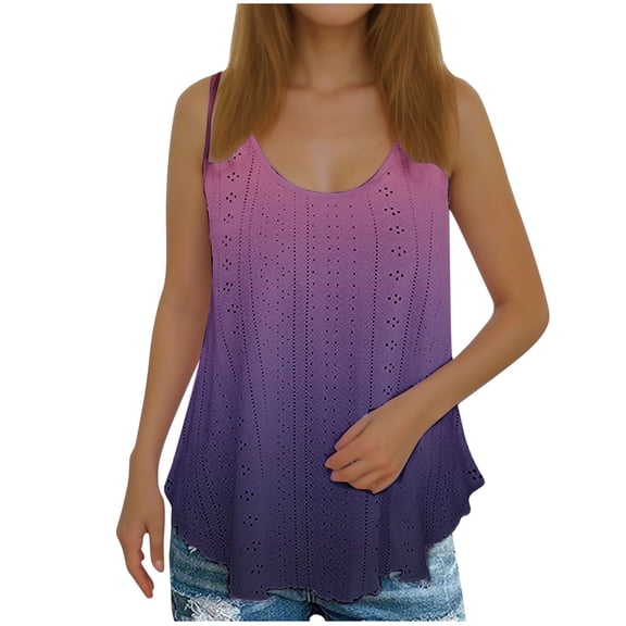 Drses Women's Tank Tops Women's Summer Casual Fashion Printed Loose Round Neck Sleeveless Tops Womens Summer Tops