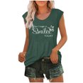 thumbnail image 1 of Drses Women's Tank Tops Women's Summer Tank Top Letter Printed Casual T-shirt Shirt Loose Top Womens Summer Tops, 1 of 4