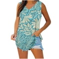 thumbnail image 1 of Drses Women's Tank Tops Womens Summer Fashion V-Neck Casual Printing Loose Blouse Womens Summer Tops, 1 of 2