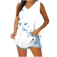 thumbnail image 1 of Drses Women's Tank Tops Womens Summer Fashion V-Neck Casual Printing Loose Blouse Womens Summer Tops, 1 of 4