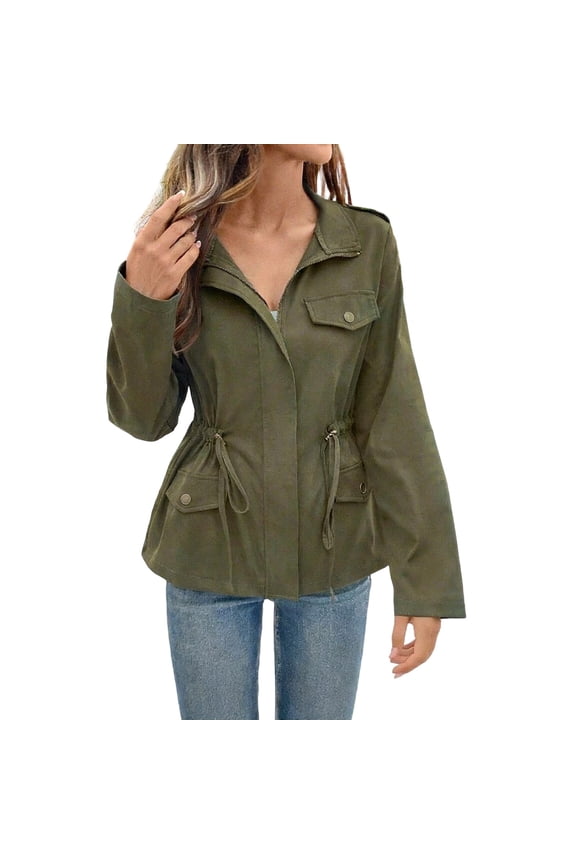 Women's Winter Solid Fashion Street Style Suit Jacket