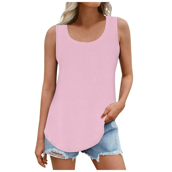 Drses Womens Camisole Tank Tops, Camisole Tops for Women Fashion Women Sleeveless Garment Comfortable Breathable Round Neck Blouses Tops