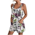 thumbnail image 1 of Drses Womens Summer Casual Loose Tank Romper Sleeveless Crewneck Jumpsuit Shorts Romper with Pockets, 1 of 5