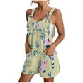 thumbnail image 1 of Drses Womens Summer Casual Loose Tank Romper Sleeveless Crewneck Jumpsuit Shorts Romper with Pockets, 1 of 6