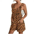 thumbnail image 1 of Drses Womens Summer Casual Suspender Printing Sleeveless Romper Loose Spaghetti Strap Shorts Overalls Jumpsuit with Pockets, 1 of 6