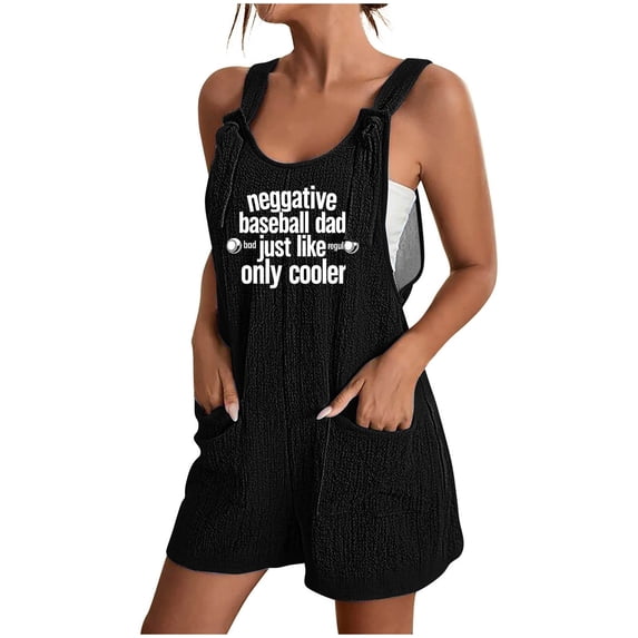 Drses Womens Summer Casual Suspender Printing Sleeveless Romper Loose Spaghetti Strap Shorts Overalls Jumpsuit with Pockets