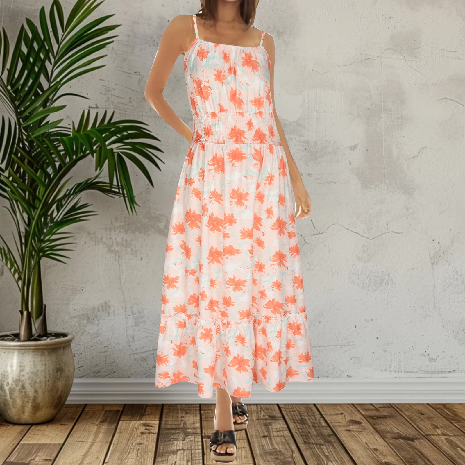WOMEN SUMMER LONG MAXI DRESS main image 1