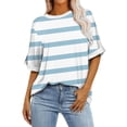 thumbnail image 1 of Drses Womens Summer Tops Fashion Women's Casual Comfortable Print Round- Neck Short Sleeved Top Blouse T-Shirt Womens Tops, 1 of 4