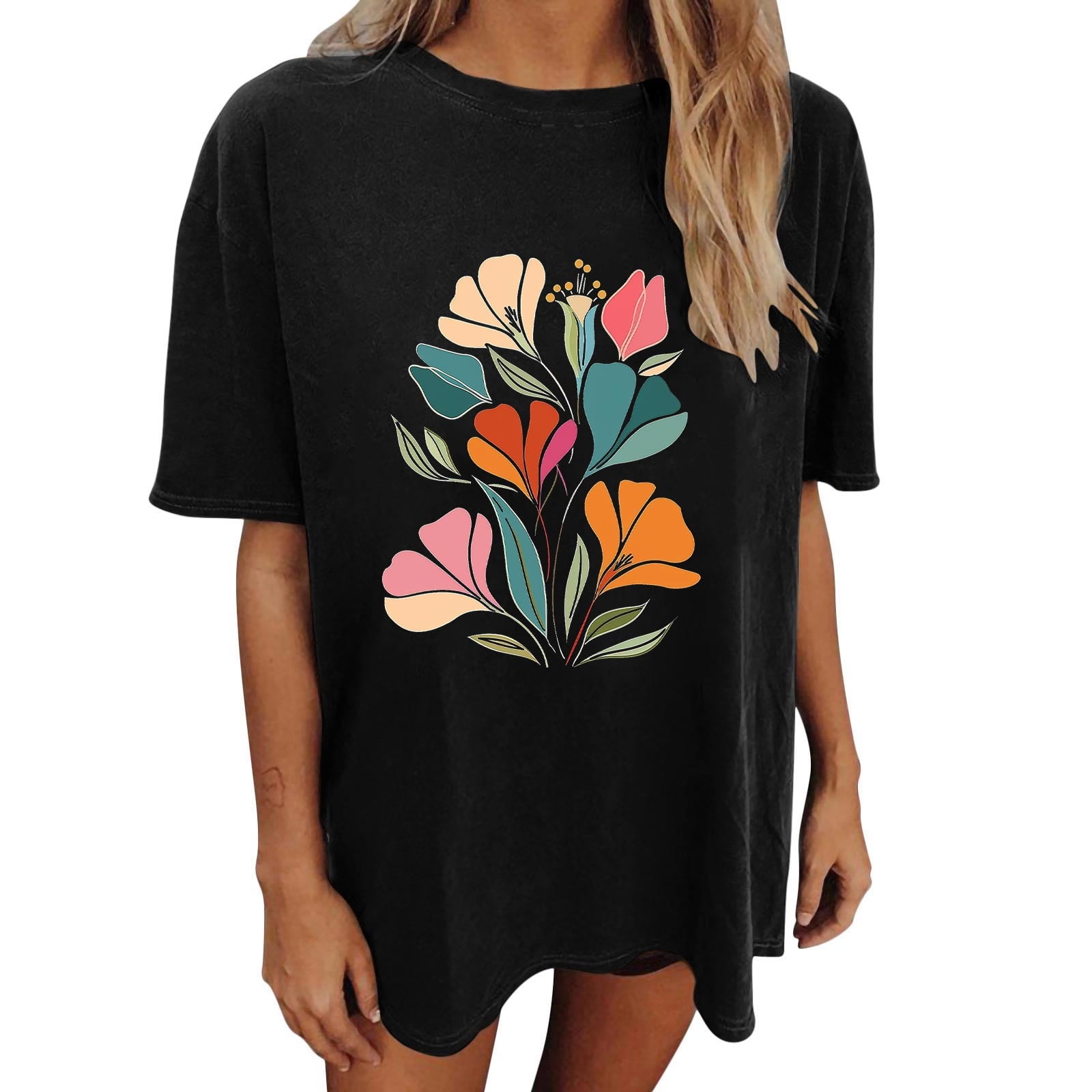 Dark summer blossom Women's All-Over Print Tee