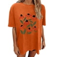 thumbnail image 1 of Drses Womens Summer Tops Oversized Tshirt Flower Graphic Tees Short Sleeve Shirts Summer Casual Loose Flower Plant Shirts Tops, 1 of 5