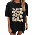 thumbnail image 1 of Drses Womens Summer Tops Oversized Tshirt Flower Graphic Tees Short Sleeve Shirts Summer Casual Loose Flower Plant Shirts Tops, 1 of 5
