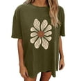 thumbnail image 1 of Drses Womens Summer Tops Oversized Tshirt Flower Graphic Tees Short Sleeve Shirts Summer Casual Loose Flower Plant Shirts Tops, 1 of 5