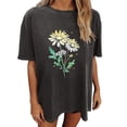 thumbnail image 1 of Drses Womens Summer Tops Oversized Tshirt Flower Graphic Tees Short Sleeve Shirts Summer Casual Loose Flower Plant Shirts Tops, 1 of 5