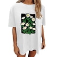 thumbnail image 1 of Drses Womens Summer Tops Oversized Tshirt Flower Graphic Tees Short Sleeve Shirts Summer Casual Loose Flower Plant Shirts Tops, 1 of 5