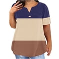 thumbnail image 1 of Drses Womens Summer Tops Plus Size Tops For Women V-Neck Blouse Casual Loose Summer Short Sleeve Blouse Tops for Women Trendy, 1 of 5