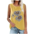 thumbnail image 1 of Drses Womens Tank Tops Summer T Shirts Sleeveless Casual Loose Beach Tunic Blouses, 1 of 2