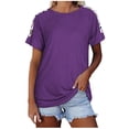 thumbnail image 1 of Drses Womens Tops Dressy Casual Women's Casual Printed Loose Short Sleeved Round Neck Top Womens Summer Tops, 1 of 6