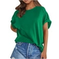thumbnail image 1 of Drses Womens Tops Short Sleeve Summer T-Shirts Curved Hem Casual Fashion Shirts, 1 of 7