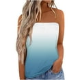 thumbnail image 1 of Drses Womens Tops Strapless Striped Tanks Backless Sexy Casual Bandeau Sleeveless Shirts, 1 of 4