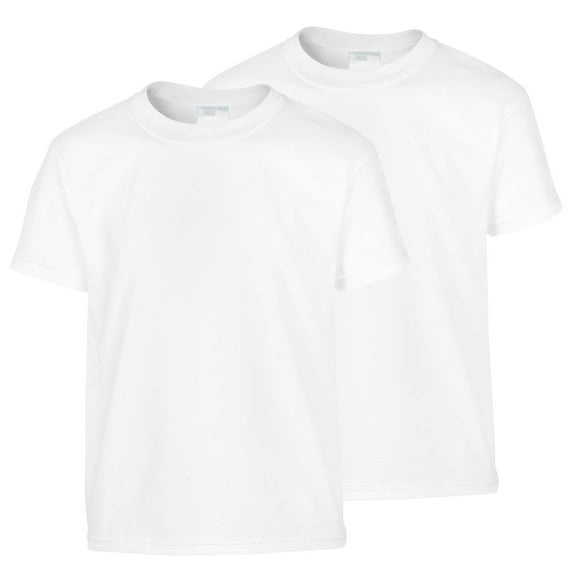 Drses ‌‌‌‌ ‌‌Wonder Nation Boys & Girls 2-Pack Solid Crewneck Casual Tees - Heavyweight Short Sleeve T-Shirts (XS-XL, White/Colors)‌