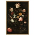 thumbnail image 1 of Drsoum 16x24in Retro Flower Wall Art Lily Bouquet Vintage Vase Painting Room Decor for Bathroom Bedroom Living Room - Natural Framed, 1 of 7