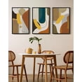 thumbnail image 1 of Drsoum 16x24in3pcs Black Framed Boho Abstract Wall Art Modern Minimalist Luxury Gold Line Artwork Decor, 1 of 8