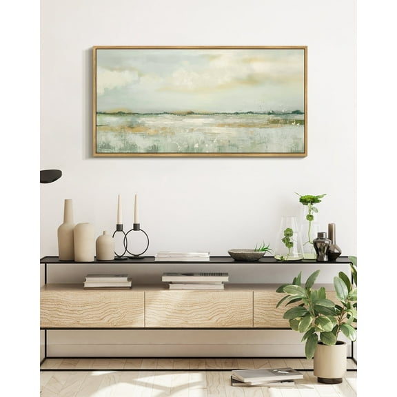 Drsoum Large 20x40in Natural Framed Black Geometry Wall Art Abstract Modern Minimalist Artwork Wall Prints Farmhouse Living room Bedroom Office Decor