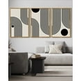 thumbnail image 1 of Drsoum Black Minimalism Abstract Boho Wall Art 16x24in3pcs Natural Framed Bohemian Decor Ready To Hang, 1 of 6