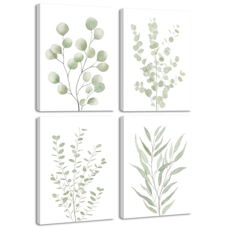 Drsoum Bohemia Wall Art Light Green Botanical Art Boho Leaf Decor for Bedroom Minimalist Prints for Office 8x10in4pcs Natural Framed price history and forecast - Drsoum