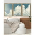 thumbnail image 1 of Drsoum Cloud Framed Wall Art 16x24in3pcs Natural Framed Cloudy Sky Natural Wall Decor Vintage Landscape Modern Painting Artwork for Living Room Bedroom, 1 of 6