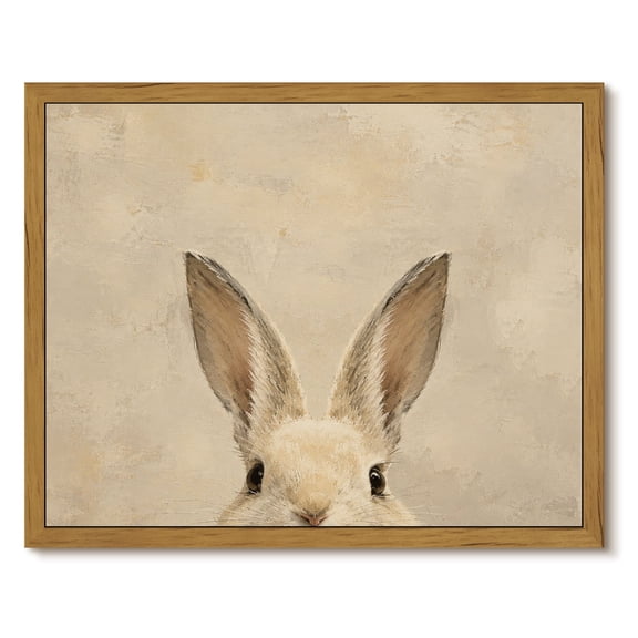 Drsoum Cute Bunny Rabbit Peeking Ears Animal Wall Art Decor 8x10