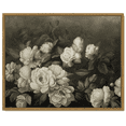 thumbnail image 1 of Drsoum Floral Canvas Wall Art Framed Vintage Classical Painting 11x14in Retro Flower Room Decor for Hallway Bedroom Office - Natural Framed, 1 of 6