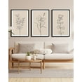 thumbnail image 1 of Drsoum Flower Wall Art 24x36in3pcs Black Framed Vintage Floral Minimalist Wall Hanging Decor Bohemain Botanical Prints Artwork for Bedroom Living Room Hallway, 1 of 8