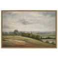 thumbnail image 1 of Drsoum Framed 24x36in Landscape Canvas Vintage Classical Framed Paints White Clouds Over Vast Grassland Room Decor - Natural Framed, 1 of 7