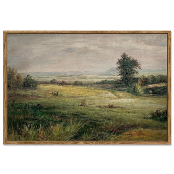 Drsoum Retro Rustic Vintage Frame 24x36in Landscape Canvas Wall Art, Ready to Hang Home Decorations
