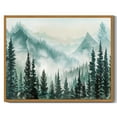 thumbnail image 1 of Drsoum Green Fog Pine Tree Forest Modern Farmhouse Wall Decor 11x14in Nature Framed Classic Prints Kitchen Bathroom Office, 1 of 6