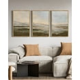 thumbnail image 1 of Drsoum Landscape 16x24in3pcs Brown Framed Canvas Wall Art Vintage Dusk in The Forest Classic Paints Farmhouse Decor, 1 of 7