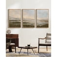thumbnail image 1 of Drsoum Landscape 24x36in3pcs Brown Framed Canvas Wall Art Vintage Dusk in The Forest Classic Paints Farmhouse Decor, 1 of 7