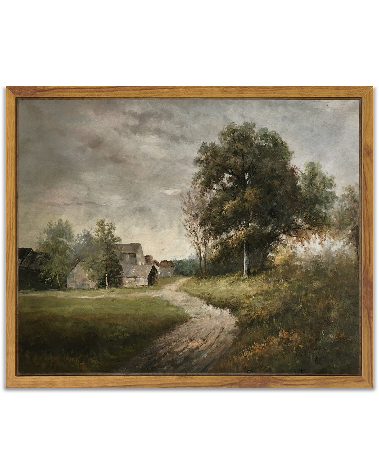 Drsoum Landscape Canvas Wall Art Vintage Classical Painting Village ...