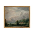 thumbnail image 1 of Drsoum Landscape Wall Art Vintage Classical Village Painting Farmhouse Prints Room Decor - 8x10in Natural Framed, 1 of 6
