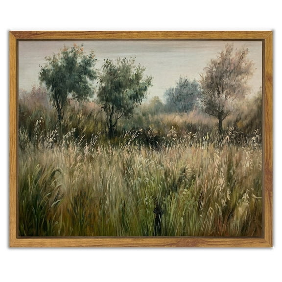 Drsoum Landscape Wall Art Vintage Classical Wilderness Painting Hallway Decor - 8x10inNatural Framed