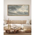 thumbnail image 1 of Drsoum Large 20x40in Natural Framed Clouds in the Sky Vintage Wall Art Landscape Painting Retro Cloudy Scenery Farmhouse Kitchen Living Room Decor, 1 of 6