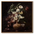 thumbnail image 1 of Drsoum Large 24x24in Natural Framed Vintage Rustic Flower Artwork Decor Mid Century Floral Wall Art Kitchen Bathroom Office Decor, 1 of 5