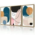 thumbnail image 1 of Drsoum Modern Abstract Natural Framed Wall Decor 16x24in3pcs Color Blocks Artwork Home Art for Living Room Hallway, 1 of 8