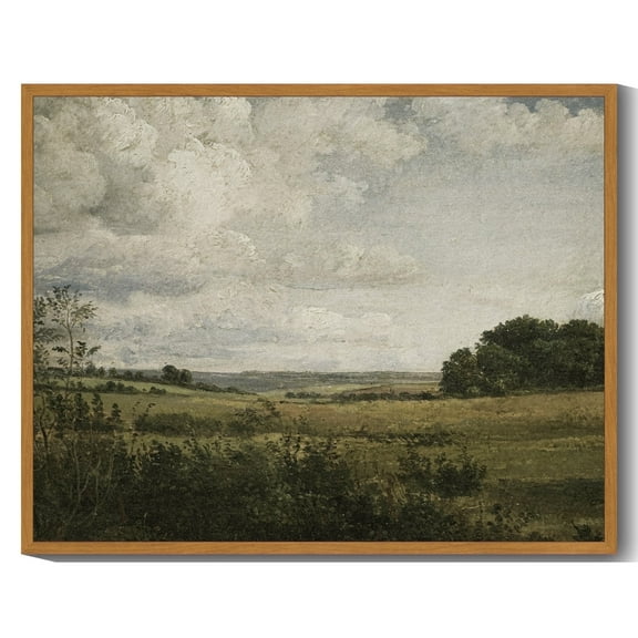 Drsoum Retro Rustic Village Framed Canvas Wall Art 11x14in Nature Framed Vintage Prints Kitchen Bathroom Office Decor