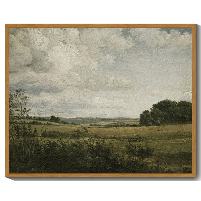 Drsoum Retro Rustic Village Framed Canvas Wall Art Vintage Prints