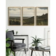 thumbnail image 1 of Drsoum Vintage 16x24in3pcs Brown Framed Landscape Wall Art Wilderness Mountain Retro Classic Farmhouse Paints Rustic, 1 of 7